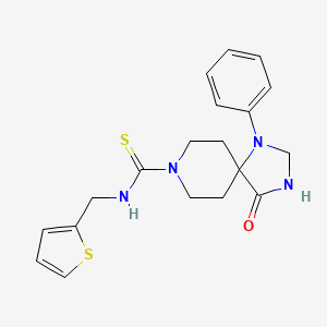 molecular formula C19H22N4OS2 B6082145 4-oxo-1-phenyl-N-(2-thienylmethyl)-1,3,8-triazaspiro[4.5]decane-8-carbothioamide 