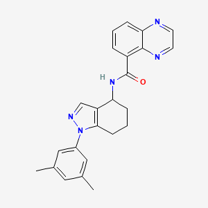 molecular formula C24H23N5O B6082149 N-[1-(3,5-dimethylphenyl)-4,5,6,7-tetrahydro-1H-indazol-4-yl]-5-quinoxalinecarboxamide 