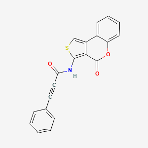 molecular formula C20H11NO3S B6082158 N-(4-oxo-4H-thieno[3,4-c]chromen-3-yl)-3-phenyl-2-propynamide 