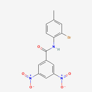 molecular formula C14H10BrN3O5 B6082179 N-(2-bromo-4-methylphenyl)-3,5-dinitrobenzamide 