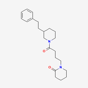molecular formula C22H32N2O2 B6082195 1-{4-oxo-4-[3-(2-phenylethyl)-1-piperidinyl]butyl}-2-piperidinone 