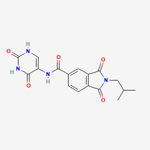 molecular formula C17H16N4O5 B6082208 N-(2,4-dioxo-1,2,3,4-tetrahydro-5-pyrimidinyl)-2-isobutyl-1,3-dioxo-5-isoindolinecarboxamide 