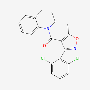 molecular formula C20H18Cl2N2O2 B6082235 3-(2,6-dichlorophenyl)-N-ethyl-5-methyl-N-(2-methylphenyl)-4-isoxazolecarboxamide 