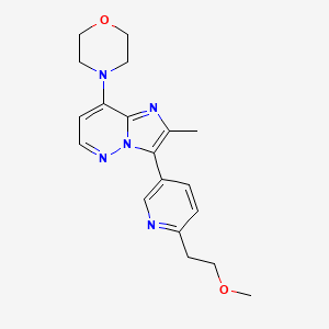 Imidazo(1,2-b)pyridazine, 3-(6-(2-methoxyethyl)-3-pyridinyl)-2-methyl-8-(4-morpholinyl)-