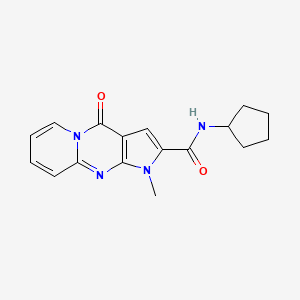 molecular formula C17H18N4O2 B6082279 N-cyclopentyl-1-methyl-4-oxo-1,4-dihydropyrido[1,2-a]pyrrolo[2,3-d]pyrimidine-2-carboxamide 