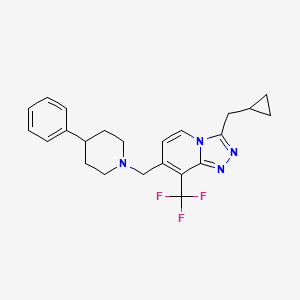 3-(Cyclopropylmethyl)-7-[(4-phenylpiperidin-1-yl)methyl]-8-(trifluoromethyl)-[1,2,4]triazolo[4,3-a]pyridine