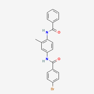 molecular formula C21H17BrN2O2 B6082283 N-[4-(benzoylamino)-3-methylphenyl]-4-bromobenzamide 