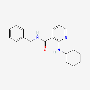 molecular formula C19H23N3O B6082285 N-benzyl-2-(cyclohexylamino)nicotinamide 