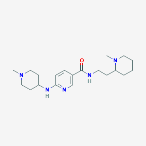 6-[(1-methyl-4-piperidinyl)amino]-N-[2-(1-methyl-2-piperidinyl)ethyl]nicotinamide