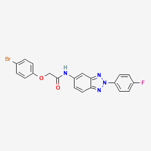 molecular formula C20H14BrFN4O2 B6082334 2-(4-bromophenoxy)-N-[2-(4-fluorophenyl)-2H-1,2,3-benzotriazol-5-yl]acetamide 