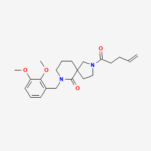 molecular formula C22H30N2O4 B6082336 7-(2,3-dimethoxybenzyl)-2-(4-pentenoyl)-2,7-diazaspiro[4.5]decan-6-one 