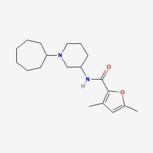 molecular formula C19H30N2O2 B6082371 N-(1-cycloheptyl-3-piperidinyl)-3,5-dimethyl-2-furamide 