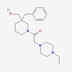 molecular formula C21H33N3O2 B6082376 {3-benzyl-1-[(4-ethyl-1-piperazinyl)acetyl]-3-piperidinyl}methanol 