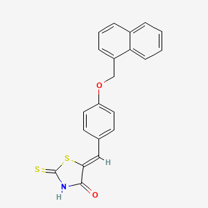 molecular formula C21H15NO2S2 B6082396 5-[4-(1-naphthylmethoxy)benzylidene]-2-thioxo-1,3-thiazolidin-4-one 