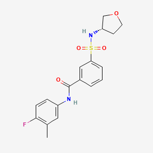 (S)-N-(4-fluoro-3-methylphenyl)-3-(N-(tetrahydrofuran-3-yl)sulfamoyl)benzamide