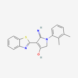 molecular formula C19H17N3OS B6082431 5-amino-4-(1,3-benzothiazol-2-yl)-1-(2,3-dimethylphenyl)-1,2-dihydro-3H-pyrrol-3-one 