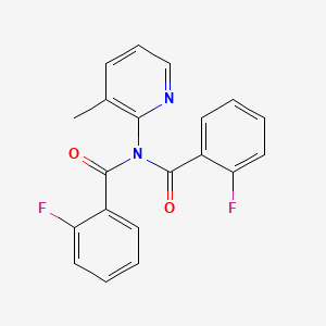 molecular formula C20H14F2N2O2 B6082438 2-fluoro-N-(2-fluorobenzoyl)-N-(3-methyl-2-pyridinyl)benzamide 
