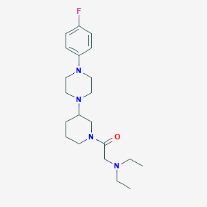 molecular formula C21H33FN4O B6082464 N,N-diethyl-2-{3-[4-(4-fluorophenyl)-1-piperazinyl]-1-piperidinyl}-2-oxoethanamine 
