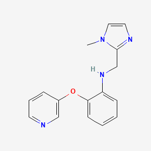 molecular formula C16H16N4O B6082468 N-[(1-methyl-1H-imidazol-2-yl)methyl]-2-(3-pyridinyloxy)aniline 