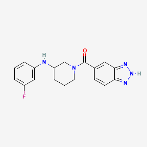 molecular formula C18H18FN5O B6082476 1-(1H-1,2,3-benzotriazol-5-ylcarbonyl)-N-(3-fluorophenyl)-3-piperidinamine 