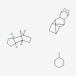 molecular formula C31H48 B608249 4,7-Methano-2,3,8-methenocyclopent(a)indene, dodecahydro-, stereoisomer, mixt. with methylcyclohexane and (3aalpha,4beta,7beta,7aalpha)-octahydro-4,7-methano-1H-indene CAS No. 82863-50-1