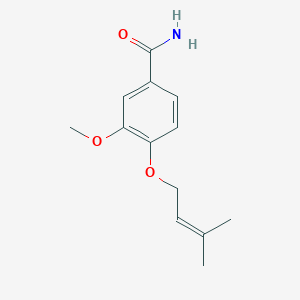 molecular formula C13H17NO3 B6082503 3-methoxy-4-[(3-methyl-2-buten-1-yl)oxy]benzamide 
