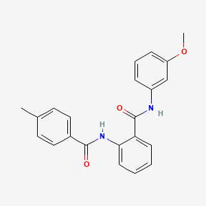 molecular formula C22H20N2O3 B6082520 N-(3-methoxyphenyl)-2-[(4-methylbenzoyl)amino]benzamide 