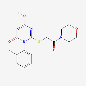 molecular formula C17H19N3O4S B6082538 6-hydroxy-3-(2-methylphenyl)-2-{[2-(4-morpholinyl)-2-oxoethyl]thio}-4(3H)-pyrimidinone 