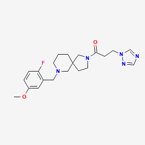 7-(2-fluoro-5-methoxybenzyl)-2-[3-(1H-1,2,4-triazol-1-yl)propanoyl]-2,7-diazaspiro[4.5]decane