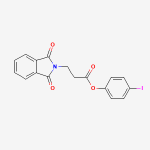 molecular formula C17H12INO4 B6082541 4-iodophenyl 3-(1,3-dioxo-1,3-dihydro-2H-isoindol-2-yl)propanoate 