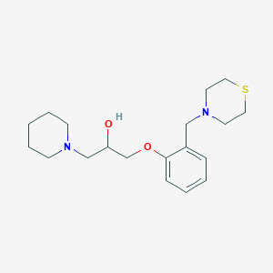 molecular formula C19H30N2O2S B6082556 1-(1-piperidinyl)-3-[2-(4-thiomorpholinylmethyl)phenoxy]-2-propanol 