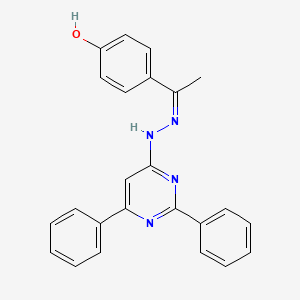 molecular formula C24H20N4O B6082564 1-(4-hydroxyphenyl)ethanone (2,6-diphenyl-4-pyrimidinyl)hydrazone 