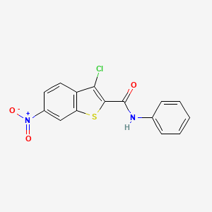 molecular formula C15H9ClN2O3S B6082572 3-chloro-6-nitro-N-phenyl-1-benzothiophene-2-carboxamide 
