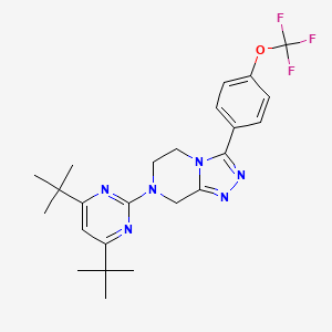 7-(4,6-ditert-butylpyrimidin-2-yl)-3-[4-(trifluoromethoxy)phenyl]-6,8-dihydro-5H-[1,2,4]triazolo[4,3-a]pyrazine