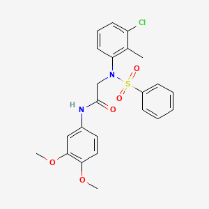 N~2~-(3-chloro-2-methylphenyl)-N~1~-(3,4-dimethoxyphenyl)-N~2~-(phenylsulfonyl)glycinamide