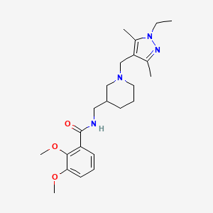 molecular formula C23H34N4O3 B6082608 N-({1-[(1-ethyl-3,5-dimethyl-1H-pyrazol-4-yl)methyl]-3-piperidinyl}methyl)-2,3-dimethoxybenzamide 