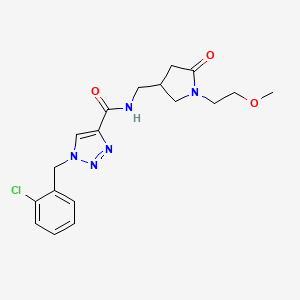 1-(2-chlorobenzyl)-N-{[1-(2-methoxyethyl)-5-oxo-3-pyrrolidinyl]methyl}-1H-1,2,3-triazole-4-carboxamide