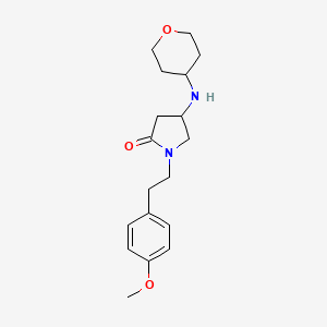 molecular formula C18H26N2O3 B6082633 1-[2-(4-methoxyphenyl)ethyl]-4-(tetrahydro-2H-pyran-4-ylamino)-2-pyrrolidinone 