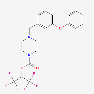 1,1,1,3,3,3-Hexafluoropropan-2-yl 4-(3-phenoxybenzyl)piperazine-1-carboxylate