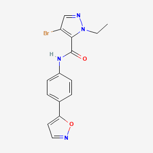 4-bromo-1-ethyl-N-(4-isoxazol-5-ylphenyl)-1H-pyrazole-5-carboxamide