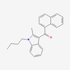 molecular formula C24H23NO B608268 (1-Butyl-2-methyl-1H-indol-3-yl)-1-naphthalenylmethanone CAS No. 155471-09-3