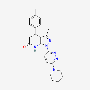 3-methyl-4-(4-methylphenyl)-1-[6-(1-piperidinyl)-3-pyridazinyl]-1,4,5,7-tetrahydro-6H-pyrazolo[3,4-b]pyridin-6-one