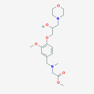 molecular formula C19H30N2O6 B6082694 methyl N-{4-[2-hydroxy-3-(4-morpholinyl)propoxy]-3-methoxybenzyl}-N-methylglycinate 