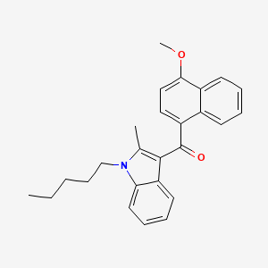 molecular formula C26H27NO2 B608272 2-Methyl-1-pentyl-3-(4-methoxynaphthoyl)indole CAS No. 316189-74-9