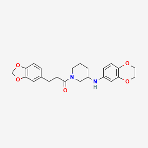 1-[3-(1,3-benzodioxol-5-yl)propanoyl]-N-(2,3-dihydro-1,4-benzodioxin-6-yl)-3-piperidinamine