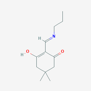 molecular formula C12H19NO2 B6082786 5,5-dimethyl-2-[(propylamino)methylene]-1,3-cyclohexanedione 