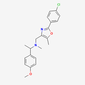 N-{[2-(4-chlorophenyl)-5-methyl-1,3-oxazol-4-yl]methyl}-1-(4-methoxyphenyl)-N-methylethanamine