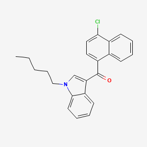 molecular formula C24H22ClNO B608282 1-Pentyl-3-(4-chloro-1-naphthoyl)indole CAS No. 1292765-18-4