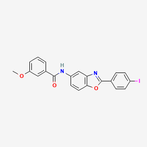 molecular formula C21H15IN2O3 B6082826 N-[2-(4-iodophenyl)-1,3-benzoxazol-5-yl]-3-methoxybenzamide 