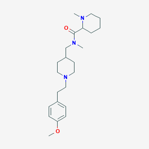 molecular formula C23H37N3O2 B6082835 N-({1-[2-(4-methoxyphenyl)ethyl]-4-piperidinyl}methyl)-N,1-dimethyl-2-piperidinecarboxamide 